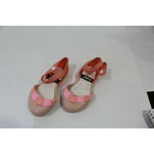 Girls Sandals Pink Flats Rose Pink Vinyl Size Toddler US 8.5 / EUR 26